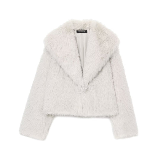 Street faux fur coat for autumn